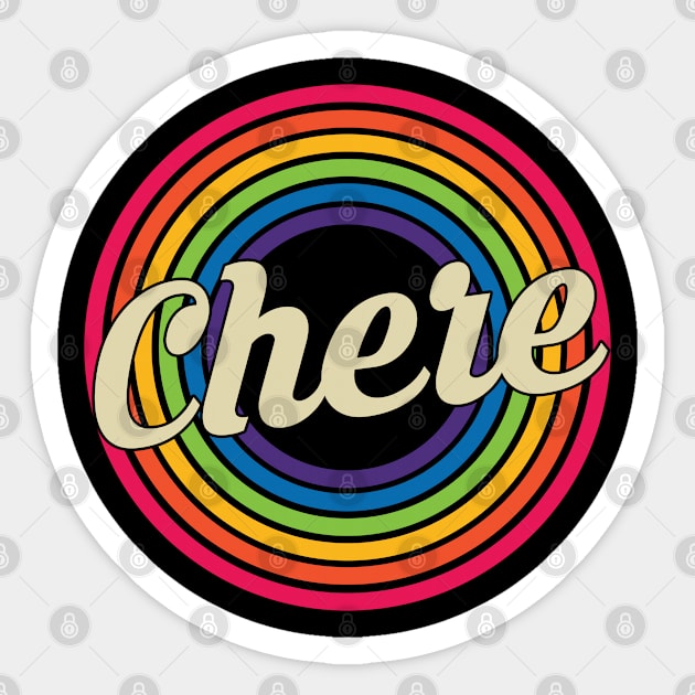 Chere - Retro Rainbow Style Sticker by MaydenArt